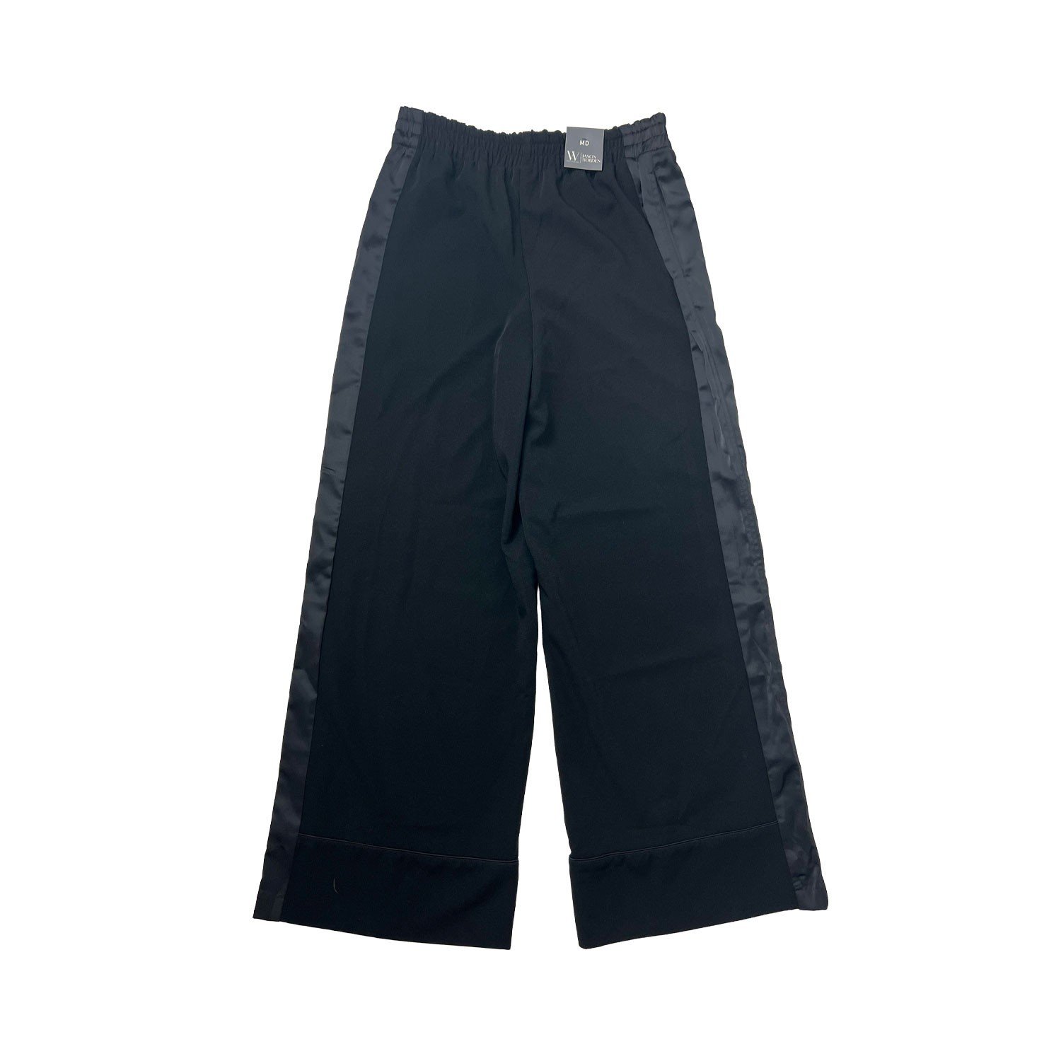 Worthington X Jason Bolden Women's Black Pant Satin Trim Wide Leg (044) - Image 3