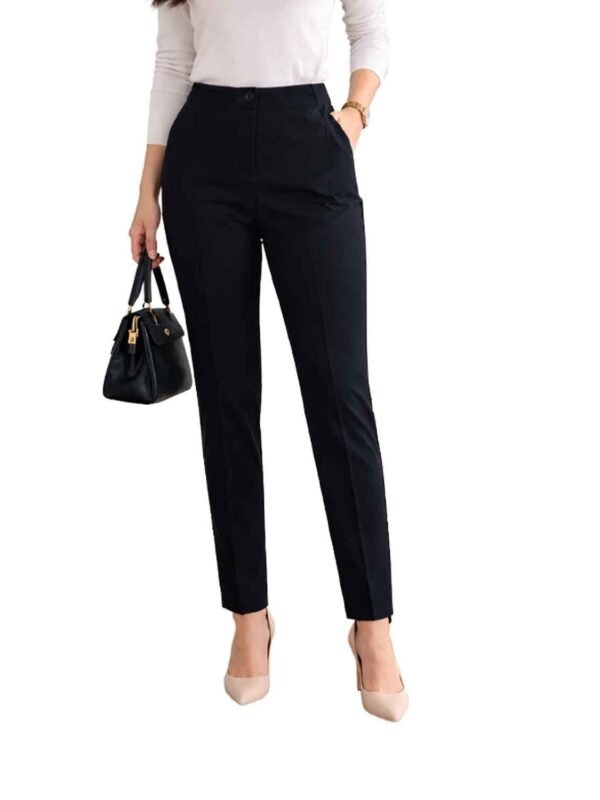 Worthington Women's Black Pants Wrinkle Free Slim Ankle High Rise (040)
