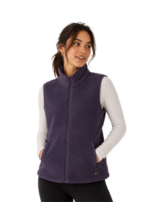 O'Neill Women's Purple Violet Vest High Pile Sleeveless Size - S