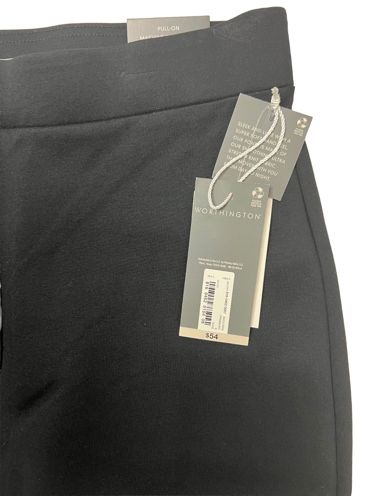 Worthington Women's Black Pant Ultra Stretch Ponte High-Rise Legging (033) - Image 5