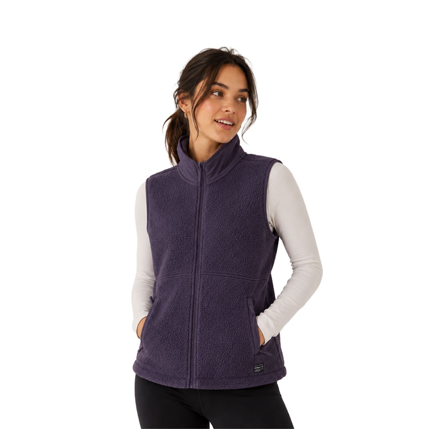 O'Neill Women's Purple Violet Vest High Pile Sleeveless Size - S