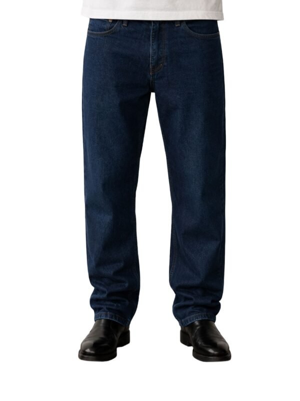 Urban Star Men's Blue Denim Relaxed Fit Straight Leg Stretch Jeans