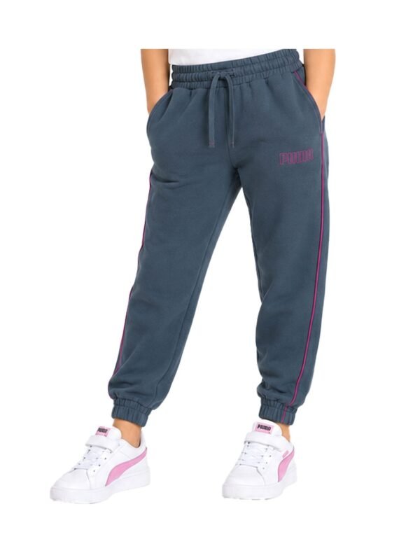 Puma Kids Girls Blue Fleece Jogger Pant Size - XS