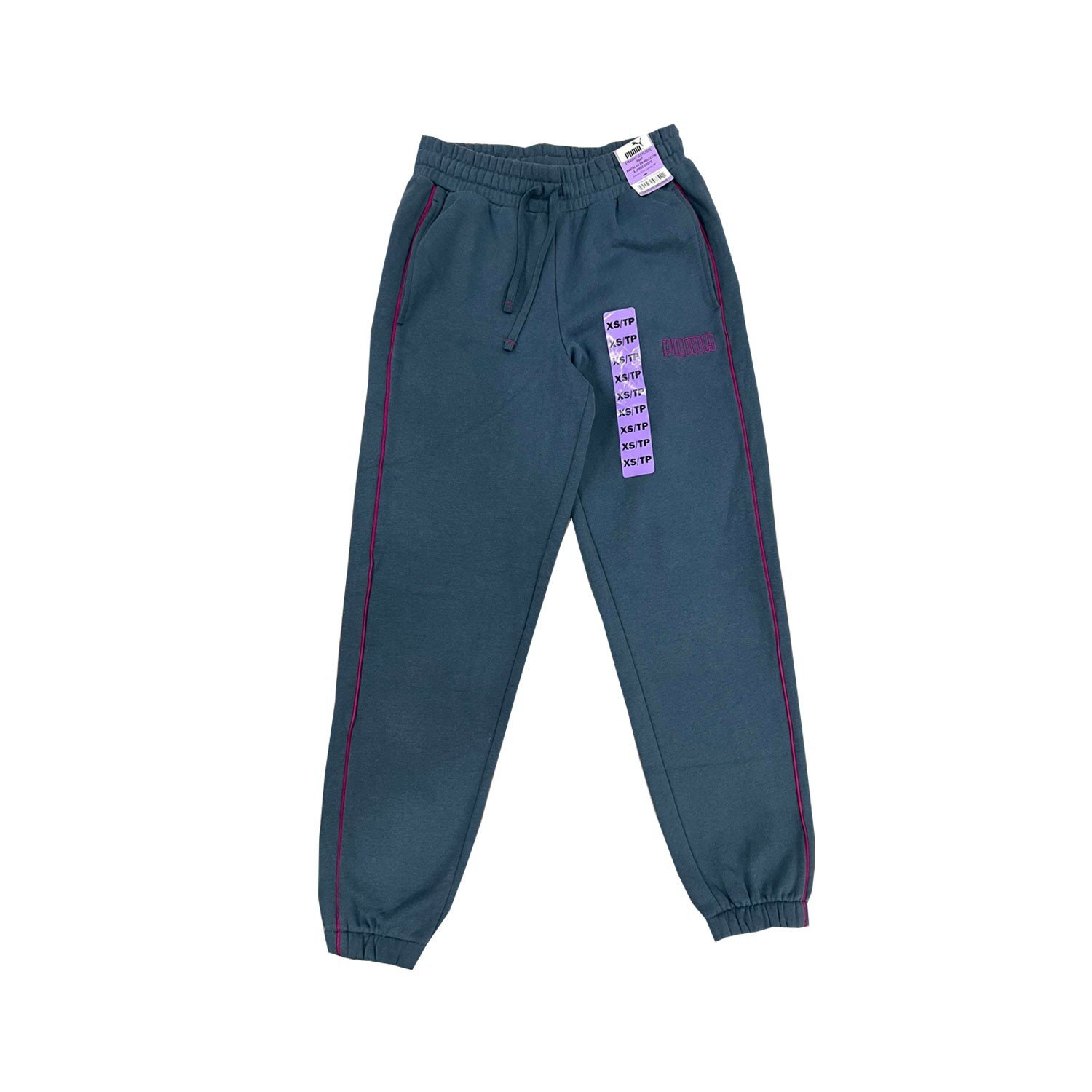 Puma Kids Girls Blue Fleece Jogger Pant Size - XS - Image 2