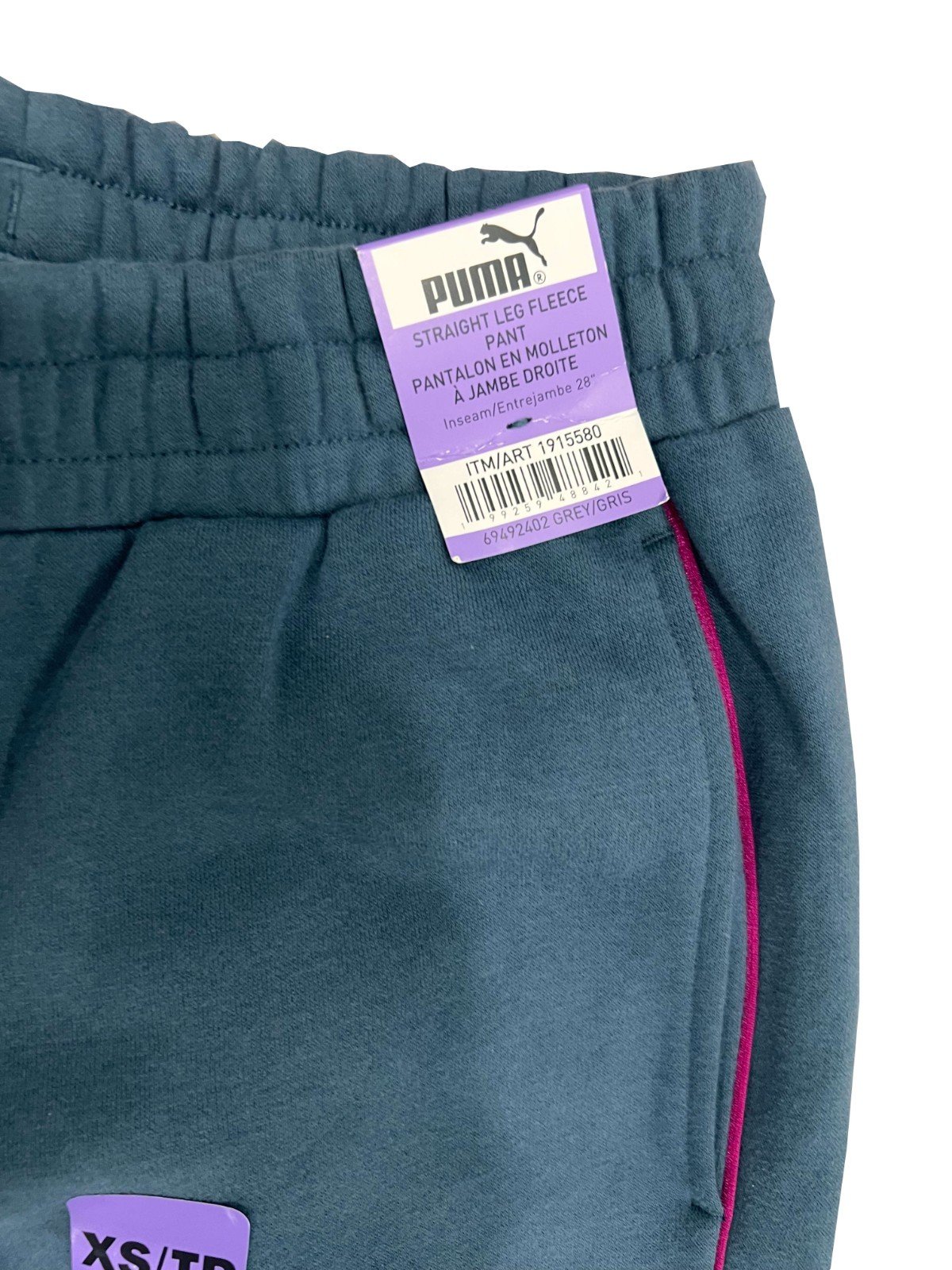 Puma Kids Girls Blue Fleece Jogger Pant Size - XS - Image 7