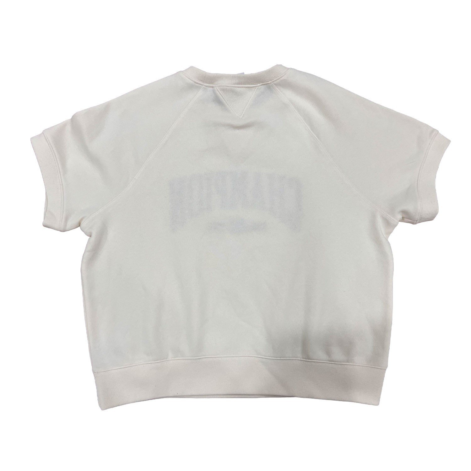 Champion Off White Women's Top Short Sleeve Fleece Sweater Size - L - Image 3