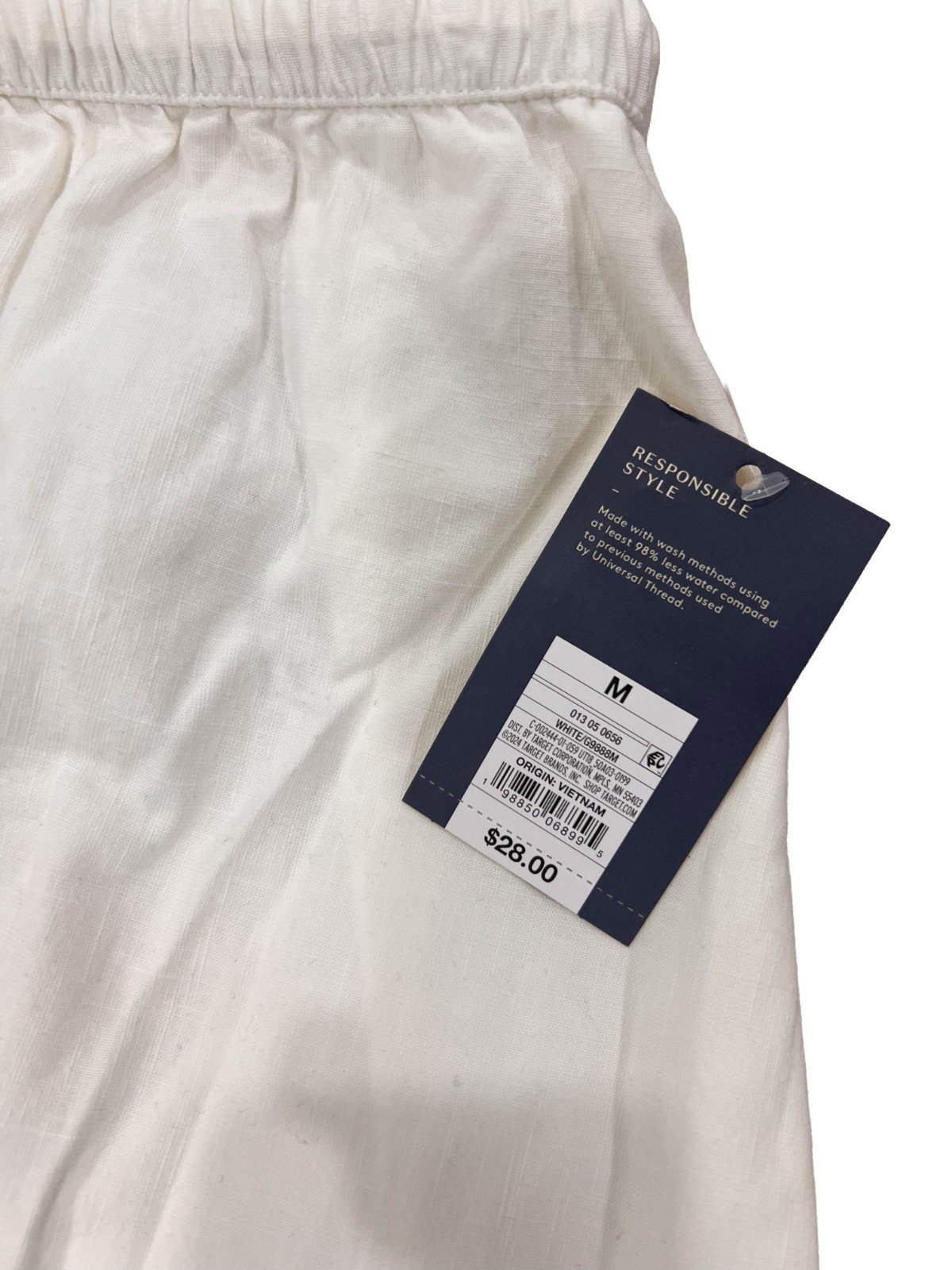 Universal thread Women's White Skirt Drawstring A-Line Size - M - Image 5