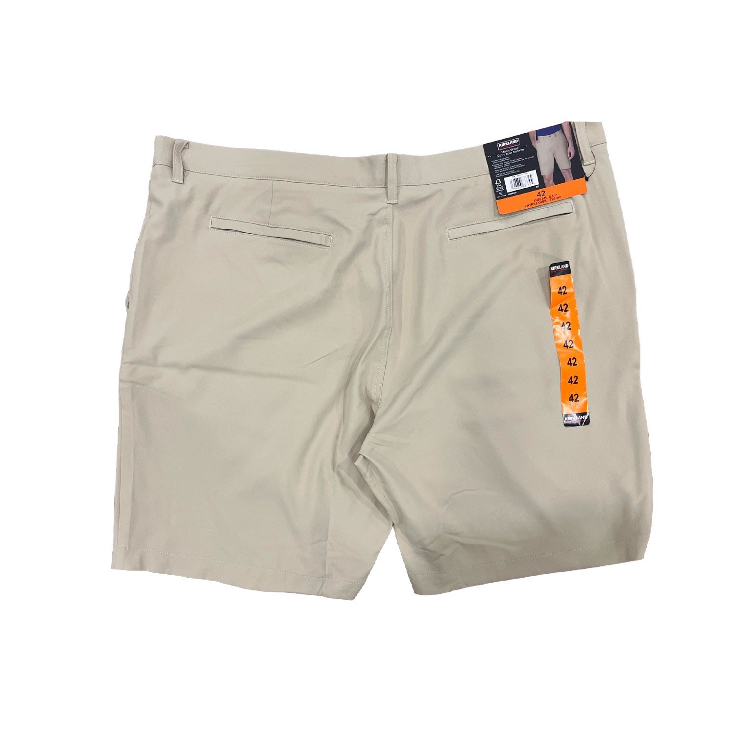 Kirkland Signature Men's Beige Shorts Classic Fit Stretch Size - 42 - Image 3