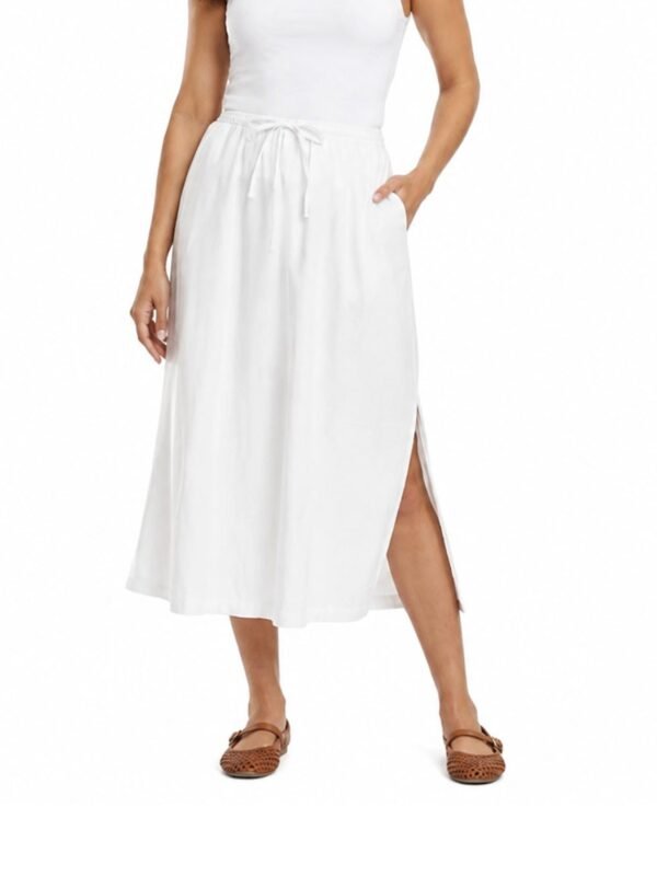Universal thread Women's White Skirt Drawstring A-Line Size - M
