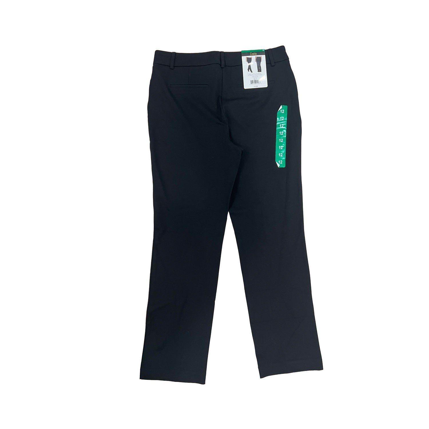 Dalia Women's Black Pants Pull-On Tummy Control Size - 12 - Image 3