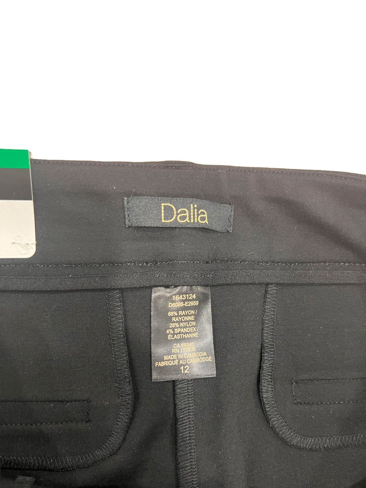 Dalia Women's Black Pants Pull-On Tummy Control Size - 12 - Image 6