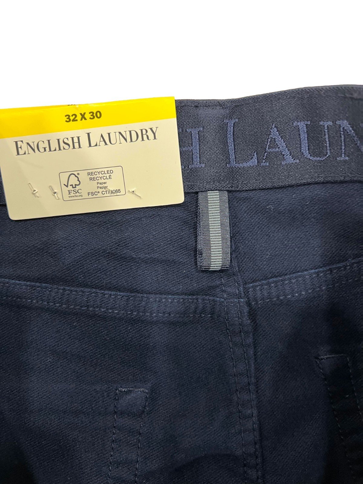 English Laundry Men's Navy Blue Pant 4 Way Stretch Fabric Straight Fit (158) - Image 8