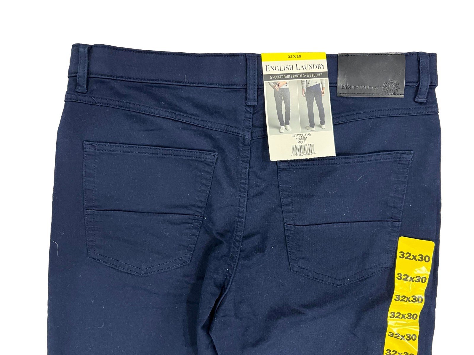 English Laundry Men's Navy Blue Pant 4 Way Stretch Fabric Straight Fit (158) - Image 12