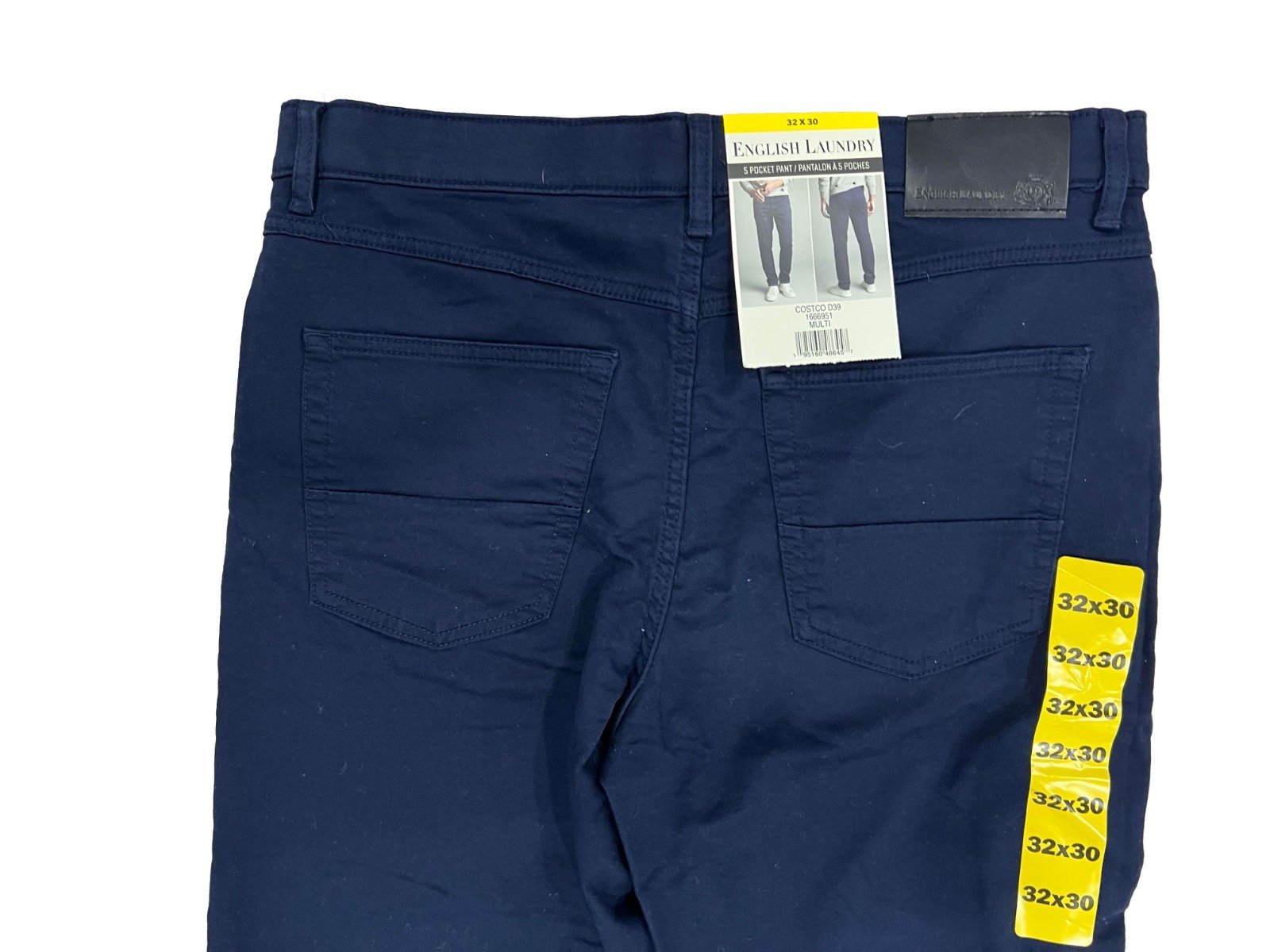 English Laundry Men's Navy Blue Pant 4 Way Stretch Fabric Straight Fit (158) - Image 15