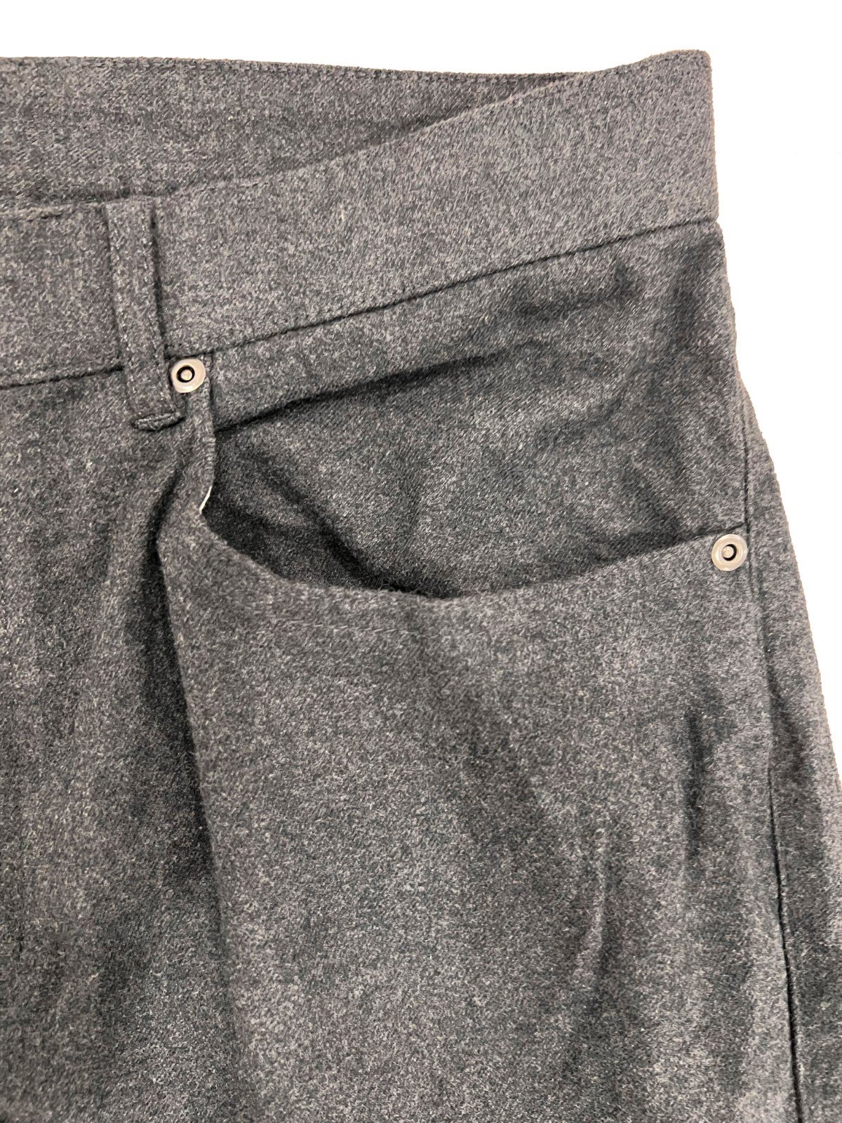 Krikland Men's Grey Pant Burshed Stretch Cotton 5- Pocket (159) Size - 34X30 - Image 8