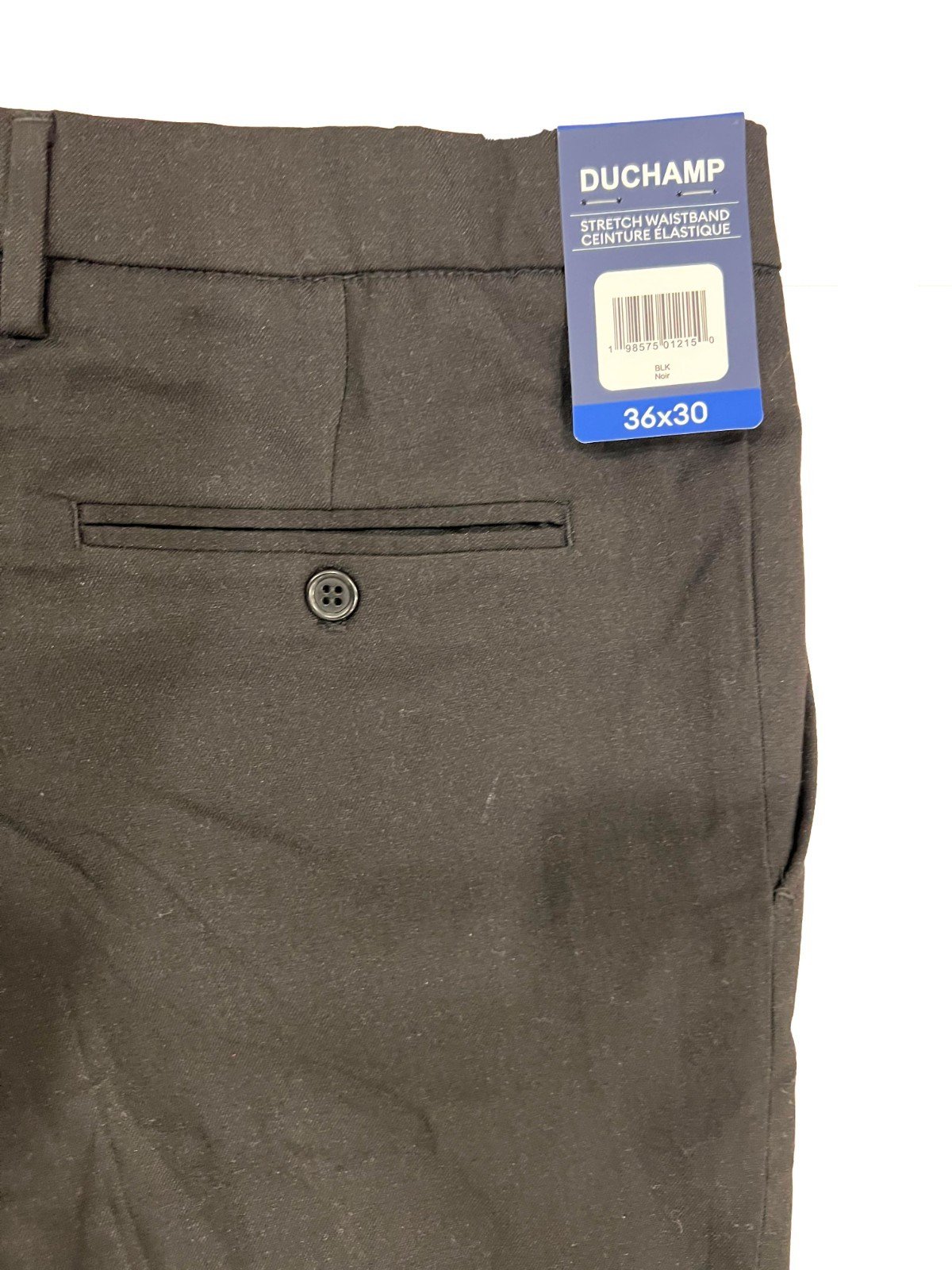 Duchamp Men's Black Pant Stretch Waistband (160) Size 36X30 - Image 9
