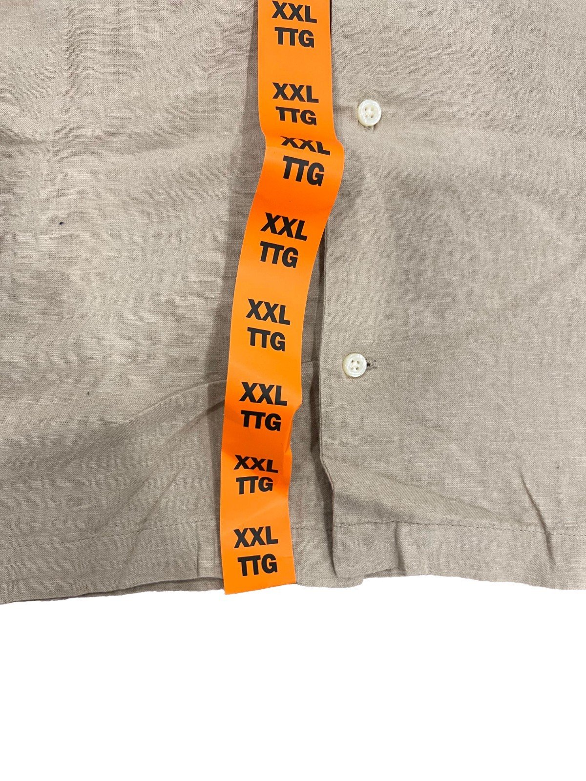 Gap Men's Tan Shirt Button-Up Linen Short Sleeve (164) Size - XXL - Image 10