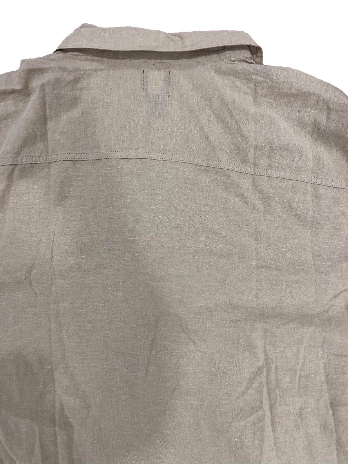 Gap Men's Tan Shirt Button-Up Linen Short Sleeve (164) Size - XXL - Image 11