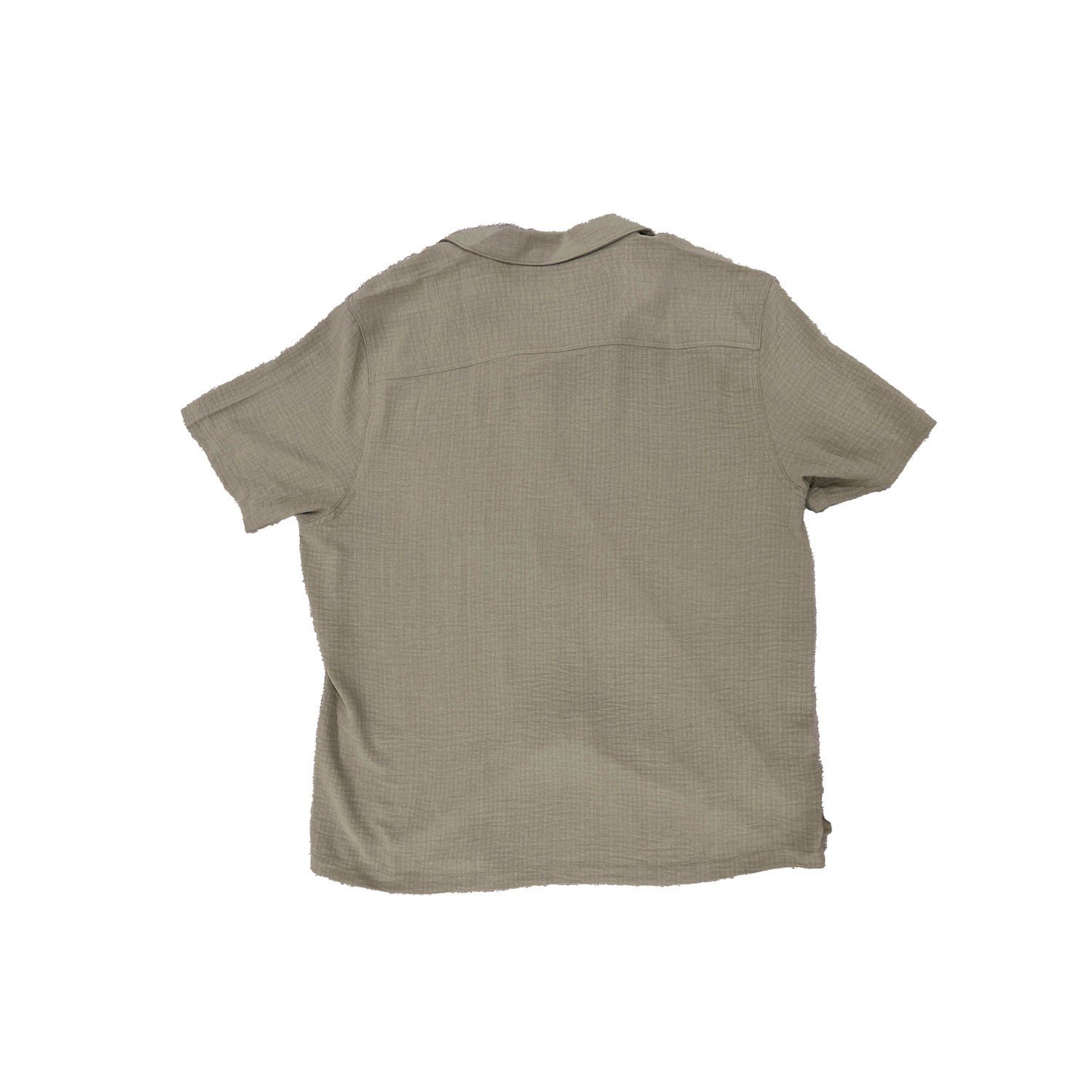 Ike Behar Men's Sage Green Shirt Cuban Collar Short Sleeve (165) - Image 3