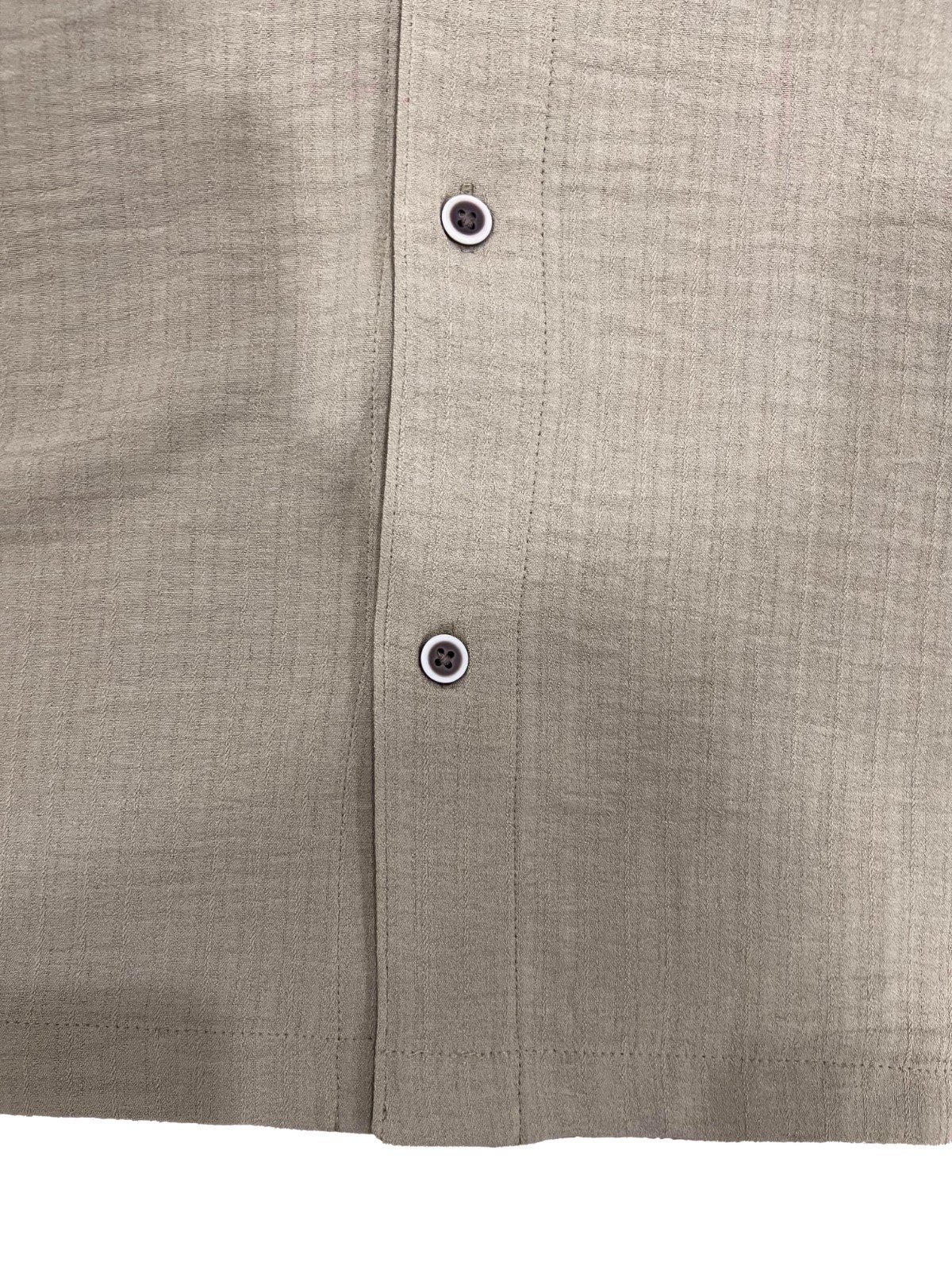 Ike Behar Men's Sage Green Shirt Cuban Collar Short Sleeve (165) - Image 8