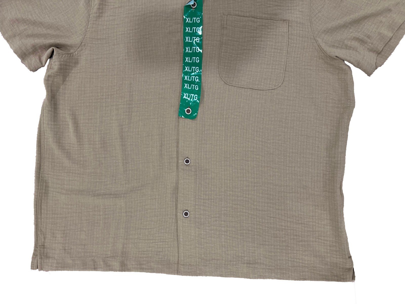 Ike Behar Men's Sage Green Shirt Cuban Collar Short Sleeve (165) - Image 10
