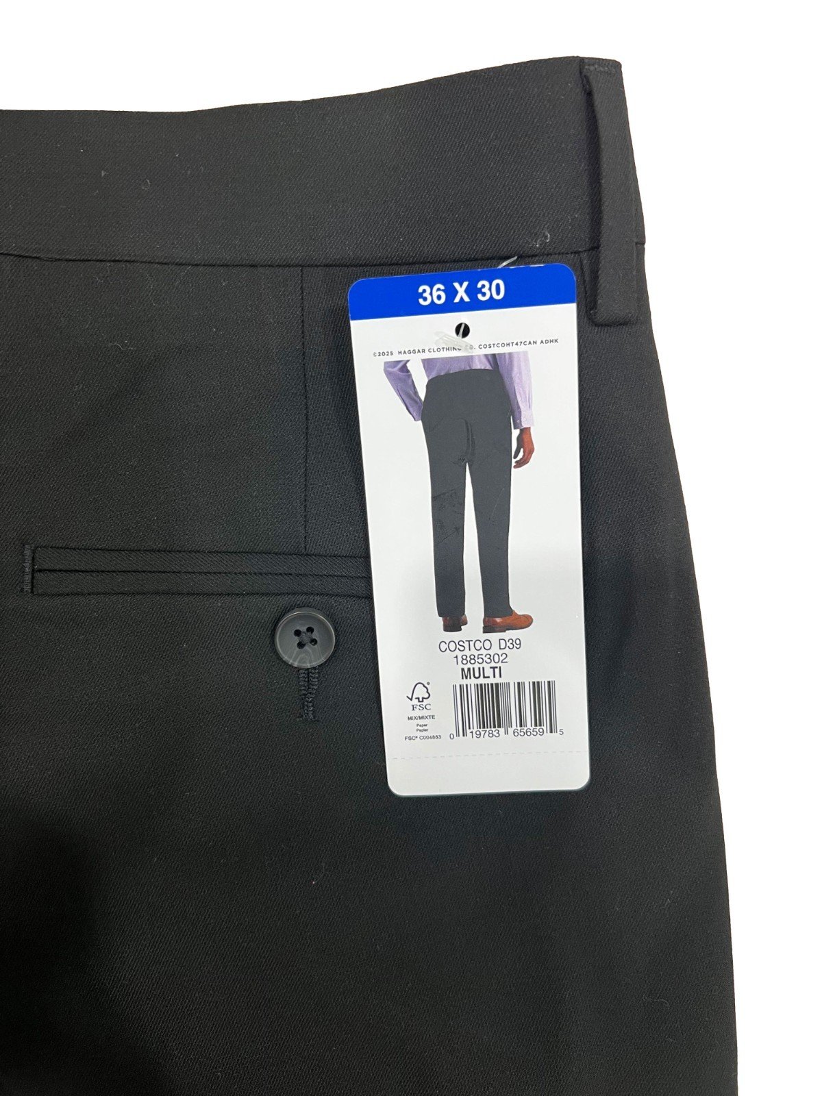 Hagger Men's Black Suite Pant Tailored Fit (137) Size - 36 x 30 - Image 10