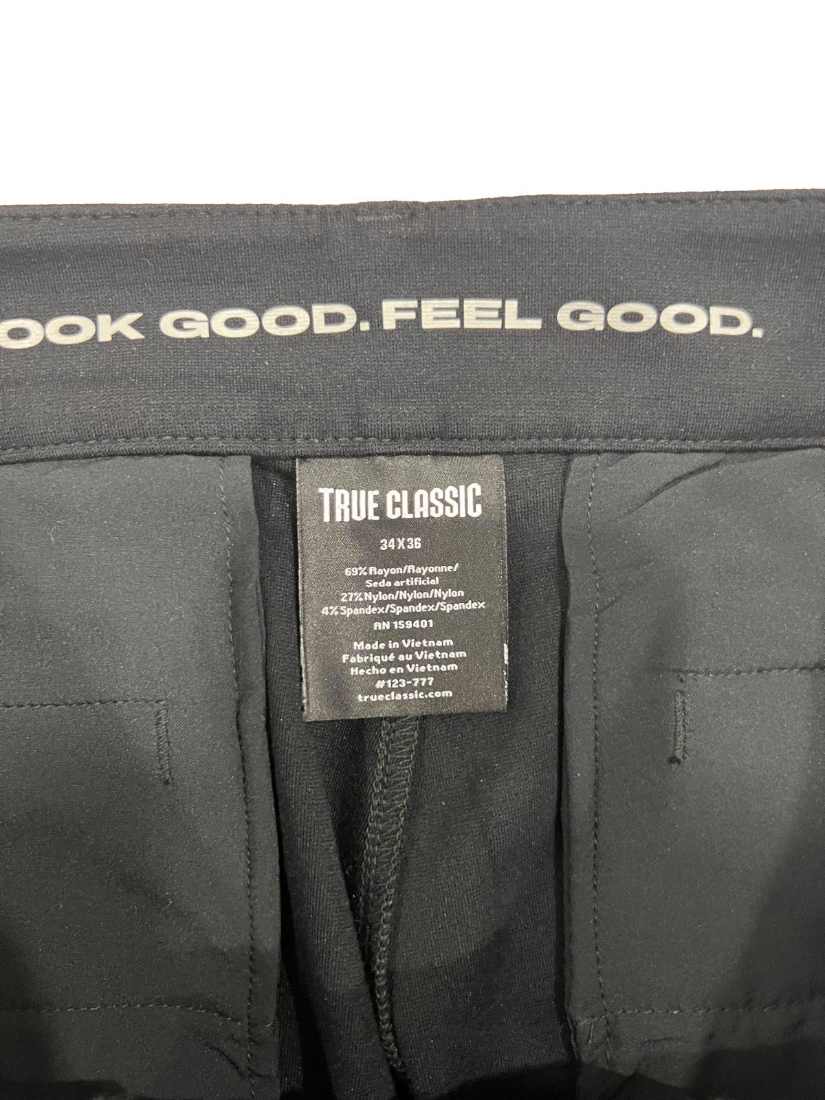 True Classic Women's Black Pant Slim Fit Style (141) Size - 34 x 36 - Image 11