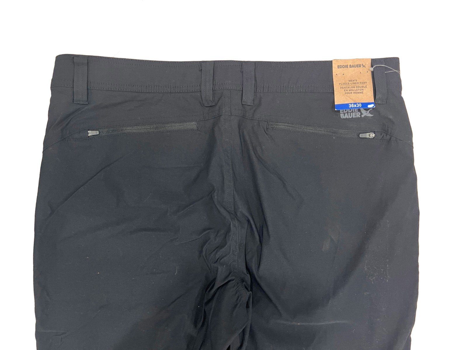 Eddie Bauer Men's Black Pant Fleece Lined Zippered Pocket (134) Size - 36 x 30 - Image 9