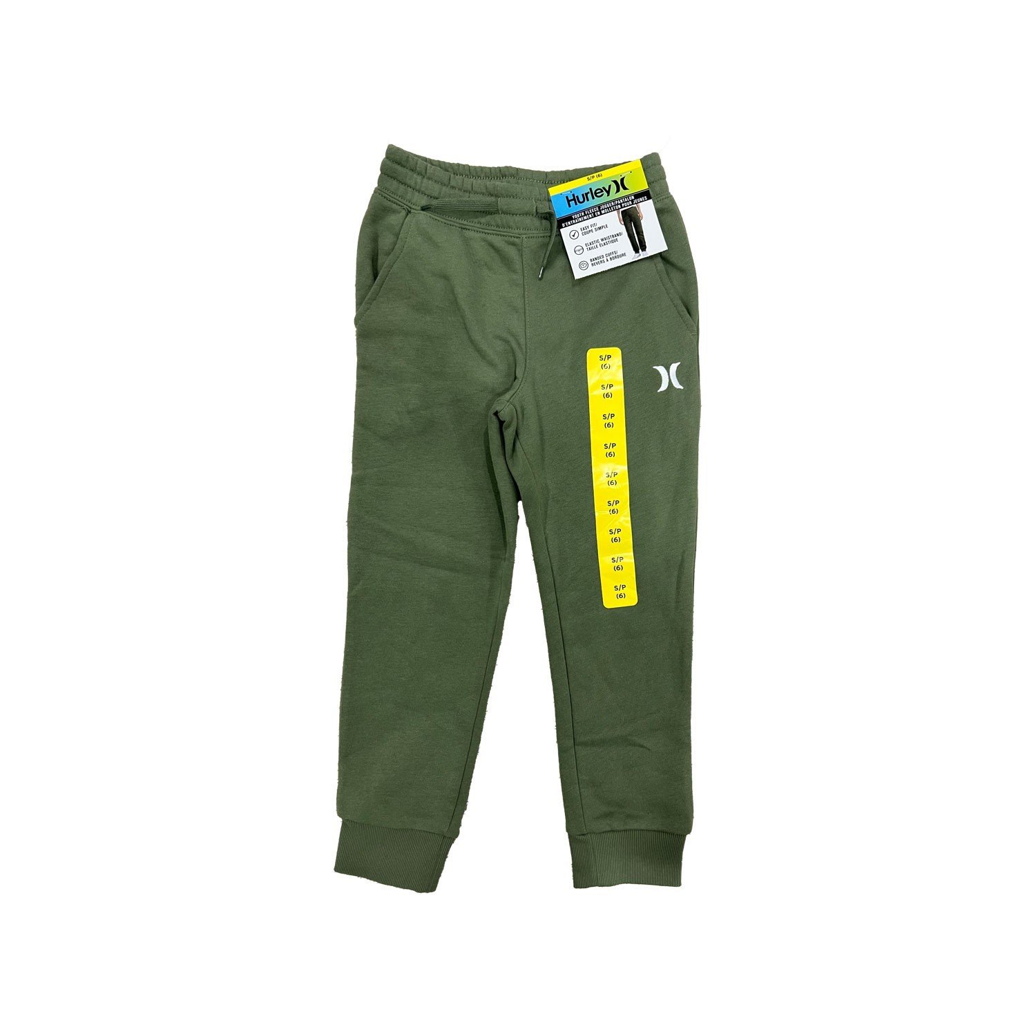 Hurley Youth Sage Green Fleece Jogger Easy Fit Pants (153) - Image 2