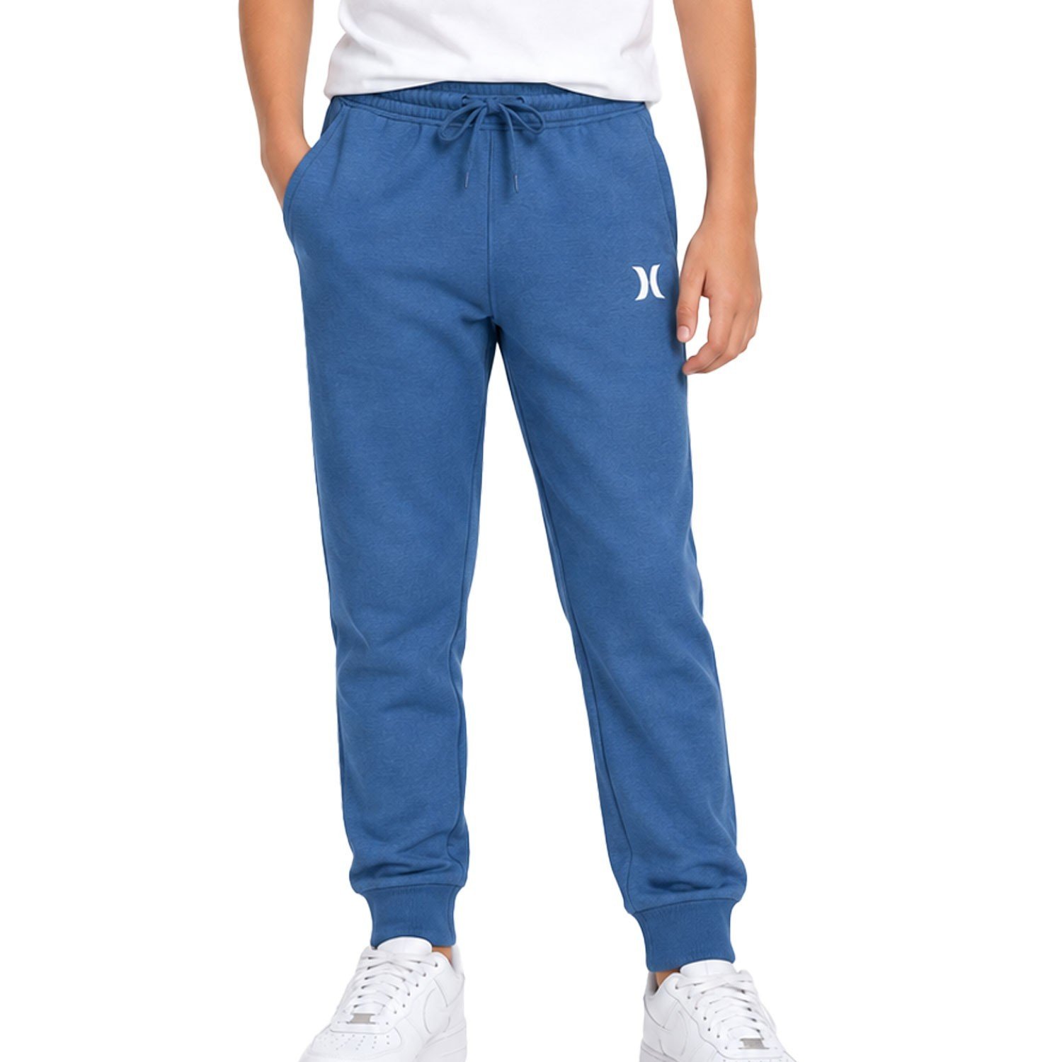 Hurley Youth Light Blue Fleece Jogger Easy Fit Pants (154)